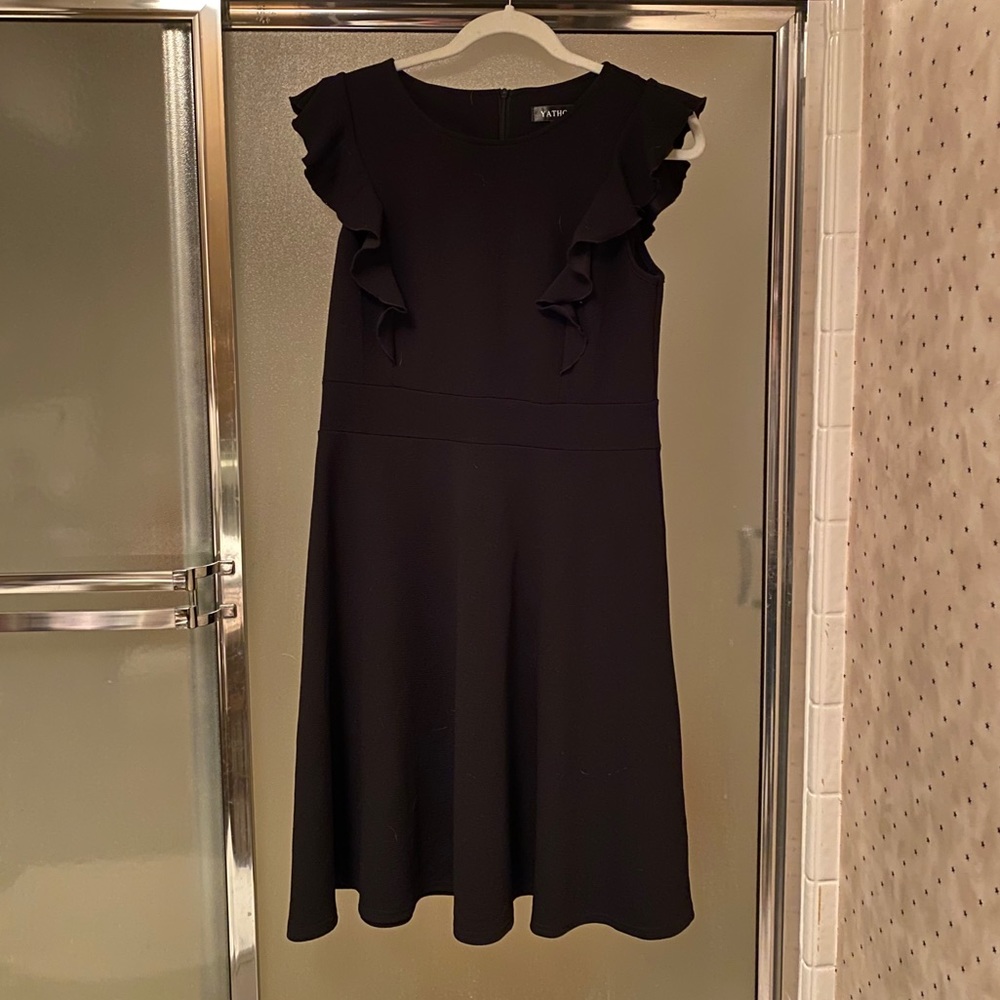 Black Cap Sleeve Dress